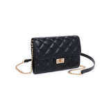 Winona Quilted Crossbody Black