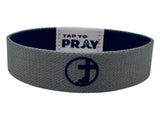 Tap To Pray™ Wristbands - Navy & Grey: X-Large
