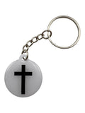 Tap To Pray™ - Prayer Tag Keychains: Tree Bark Camo + Cross