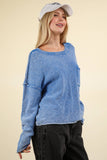 Washed OS Sweater Pullover Top