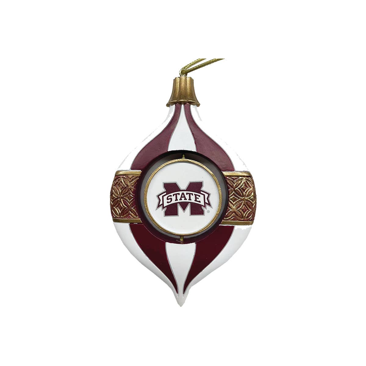 MS State Spinning Bulb Ornament