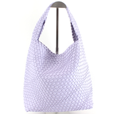 Woven Hobo Bag w/Cosmetic Pouch Pewter