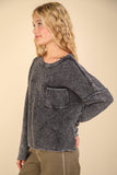 Washed OS Sweater Pullover Top