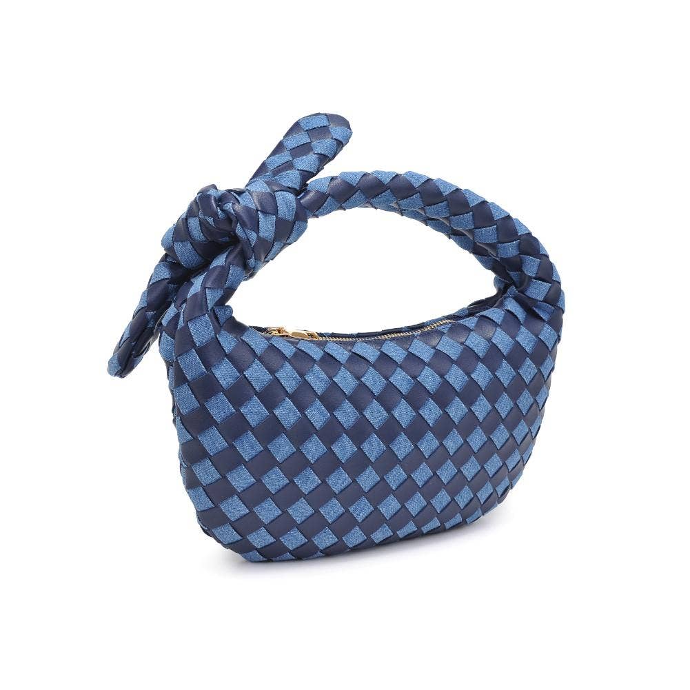 Lizbeth Woven Knot Clutch: Natural