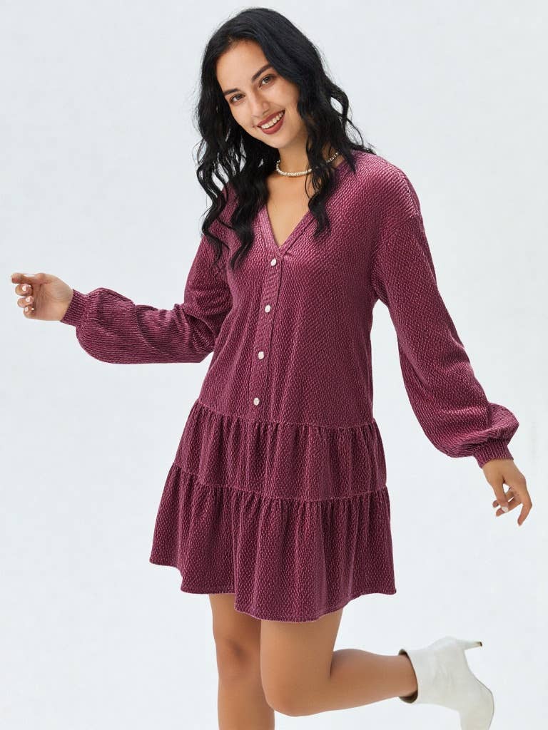 Velvet Mini Dress MAUVE
