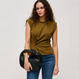 Lizbeth Woven Knot Clutch: Natural