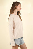 Washed OS Sweater Pullover Top