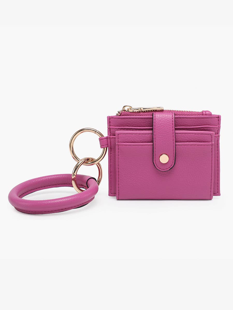 Sammie Mini Snap Wallet w/ Ring: Rhubarb Purple