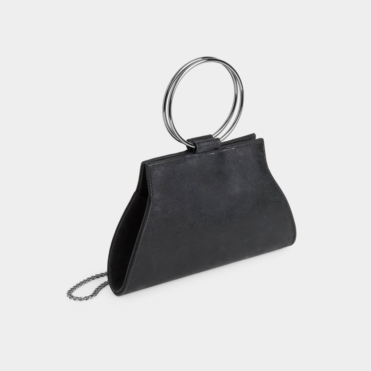 Lucy Shimmer Wristlet: Black