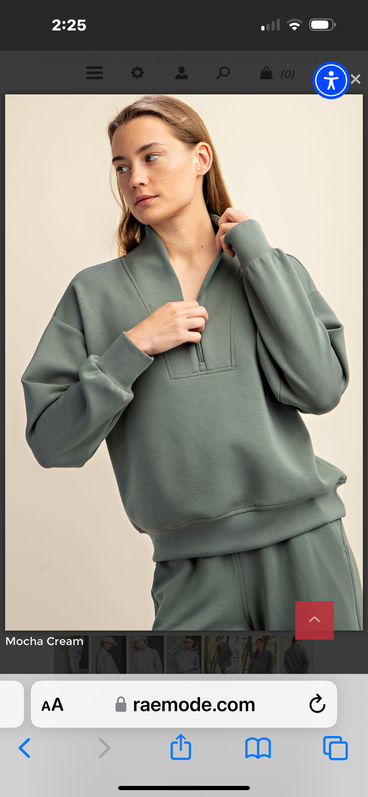 RM Poly Scuba V Neck half zip