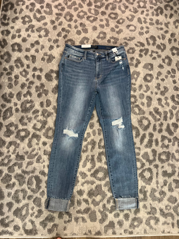 Judy Blue MR Destroy & Cuff Skinny