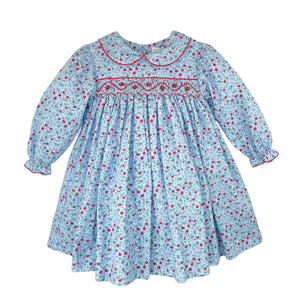 Woodland Floral Smocked Dress: 12 Month