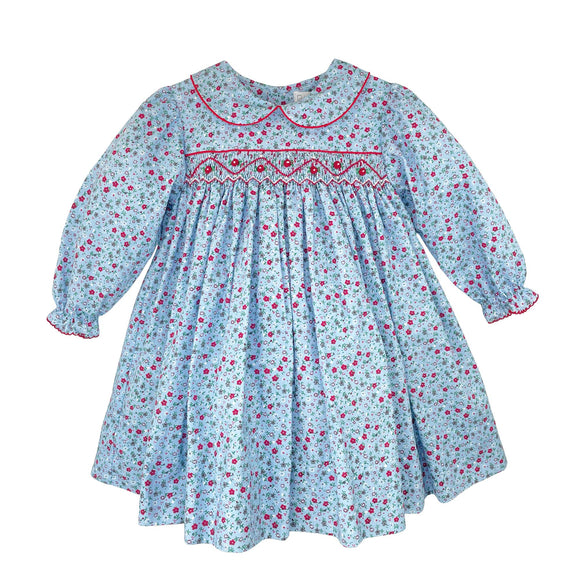 Woodland Floral Smocked Dress: 12 Month