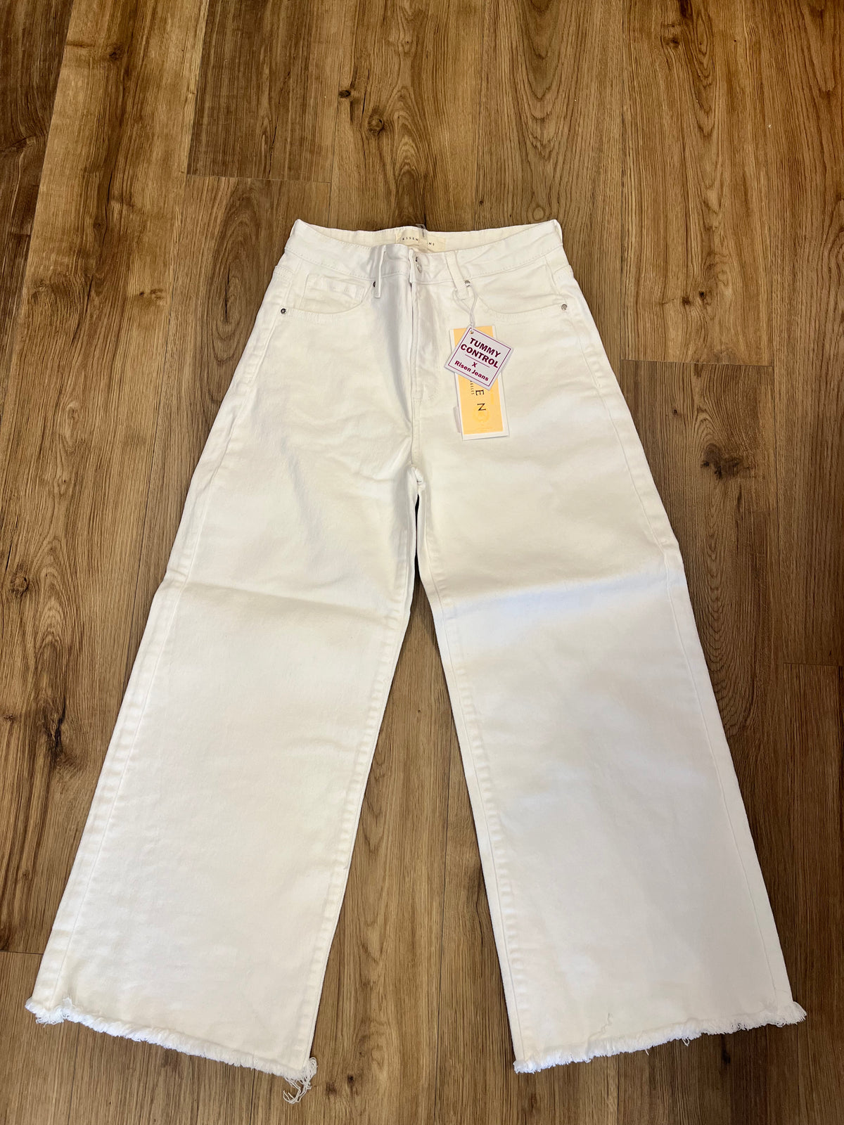 Risen White Wide Leg Tummy