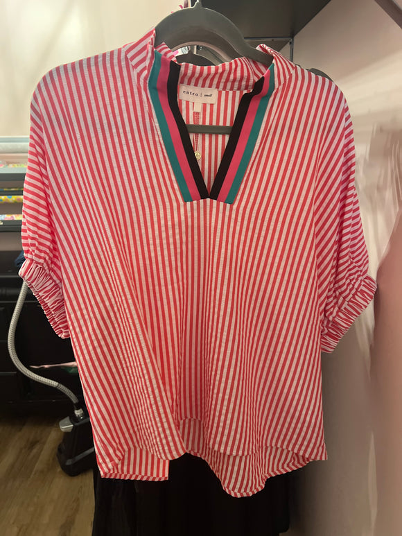 ET Pink Striped Dolman