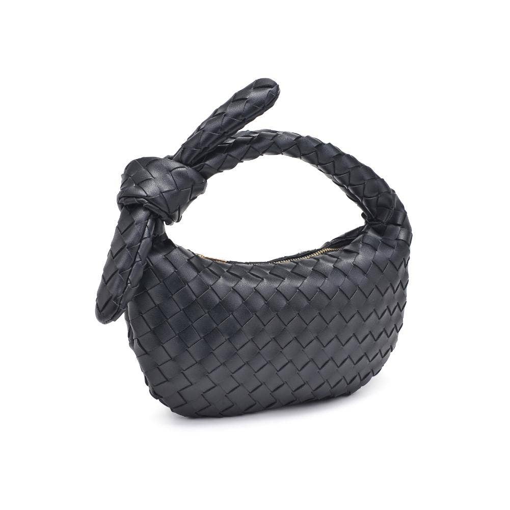 Lizbeth Woven Knot Clutch: Natural
