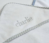 Hooded Terry Towel Gingham: Pink