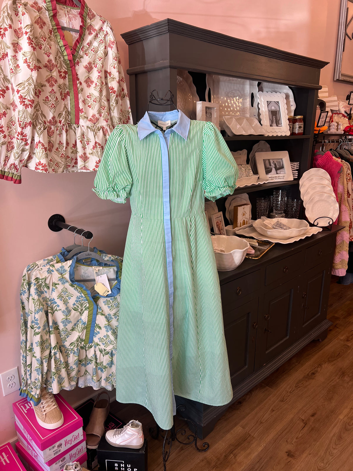 ET Green Striped Dress