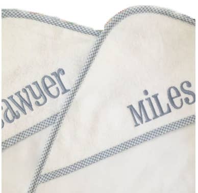 Hooded Terry Towel Gingham: Pink