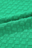 Textured Puff V-Neck Green