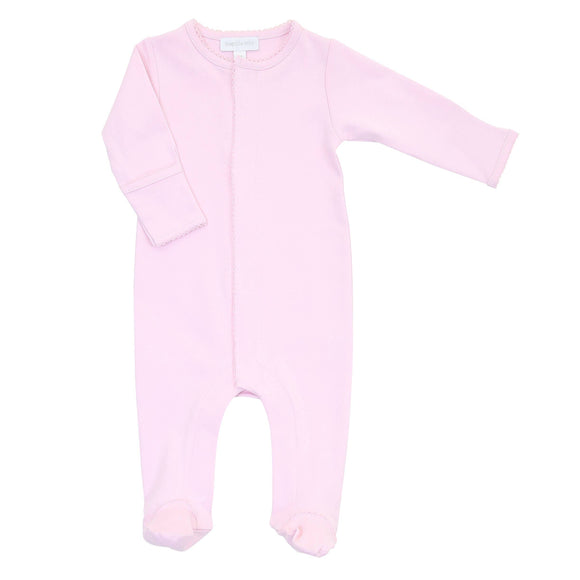 Essentials Solid Pink Footie: 3 Months / Pink