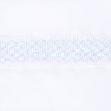 Solid Essentials White Blue Smocked Gown: Newborn
