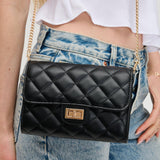 Winona Quilted Crossbody Black