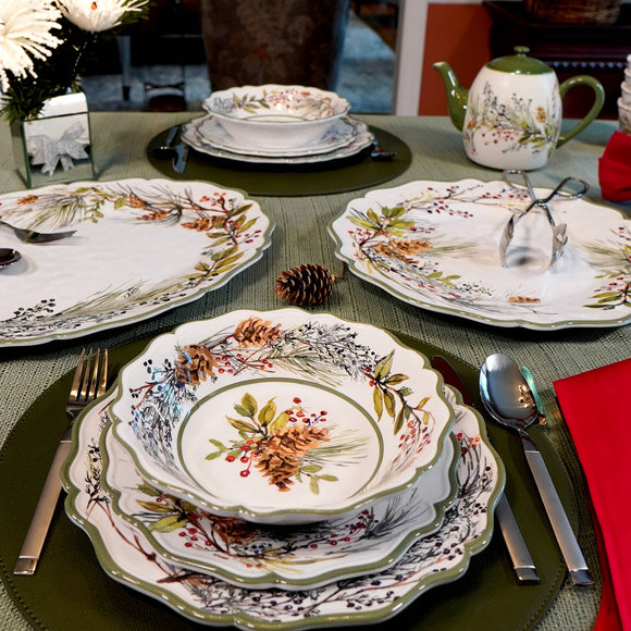 Winters Forest Melm Rd Platter 14in