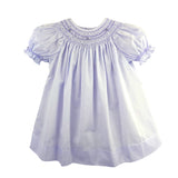 Smocked Dress with Pearls Mint