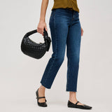 Lizbeth Woven Knot Clutch: Natural