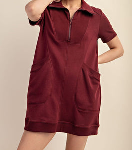 RM Burgundy Terry Dress