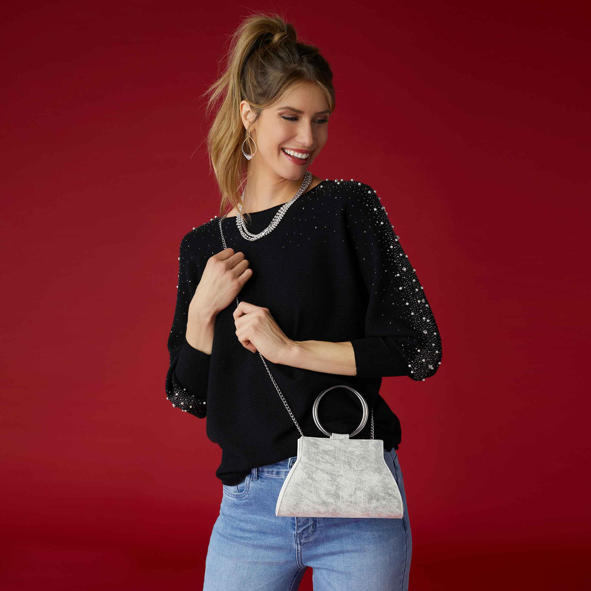 Lucy Shimmer Wristlet: Lt. Gold