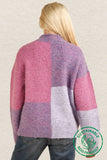 OS Color Block Cozy Knit Sweater