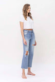 HIGH RISE DISTRESSED CROP DAD JEAN T5838: WHOA / 24