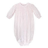 Heirloom Lace Hand Embroidered Bag: Newborn / Pink