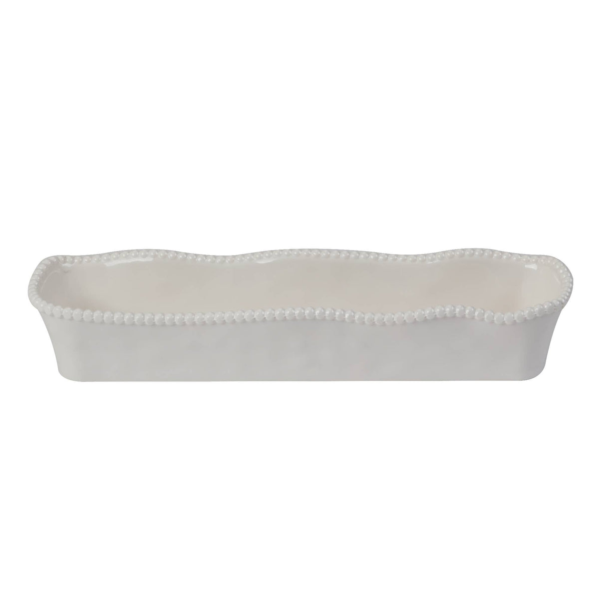 Perlette Cream - HW Melamine Cracker Tray 12.875in x 3.5in
