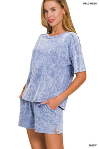 WASHED SHORTS SET