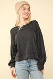 NJ Ribbed Oversized Top OATMEAL