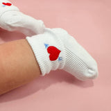 White Fold Over Socks: Newborn