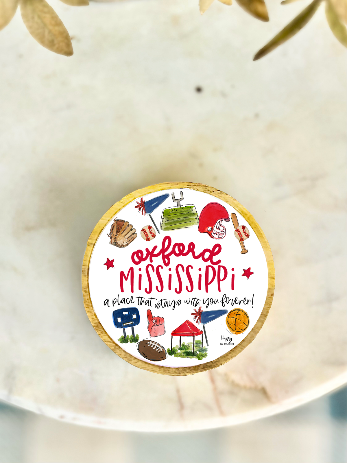 Oxford, MS Wood and Enamel Multi Sport Small Tray