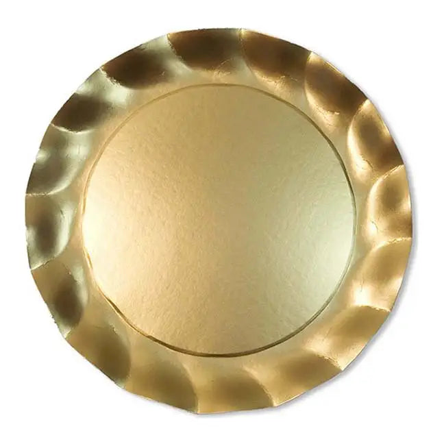 Wavy Charger Satin Gold