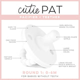 Cutie PAT Round (0-6m) Pacifier + Teether: Captain