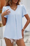 Nine V Neck L Blue Blouse