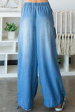 WASHED WIDE TENCEL PANTS