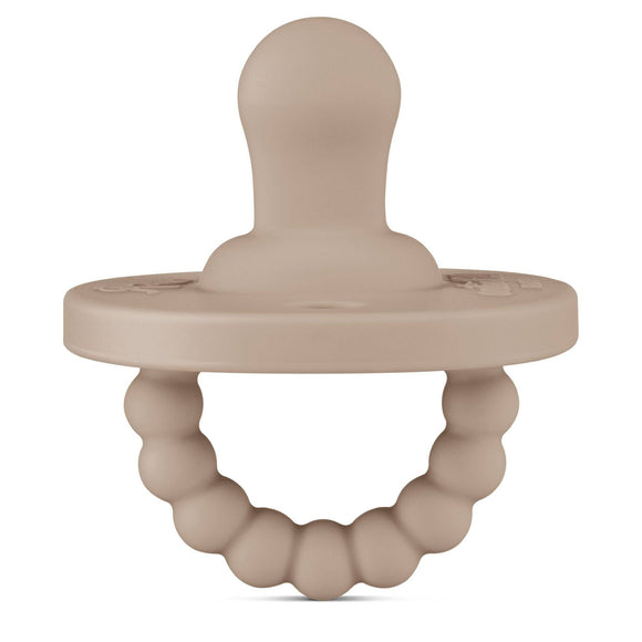 Cutie PAT Flat (0m+) Pacifier + Teether: Dune