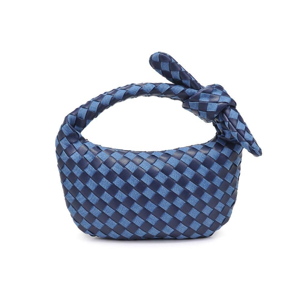 Lizbeth Woven Knot Clutch: Natural