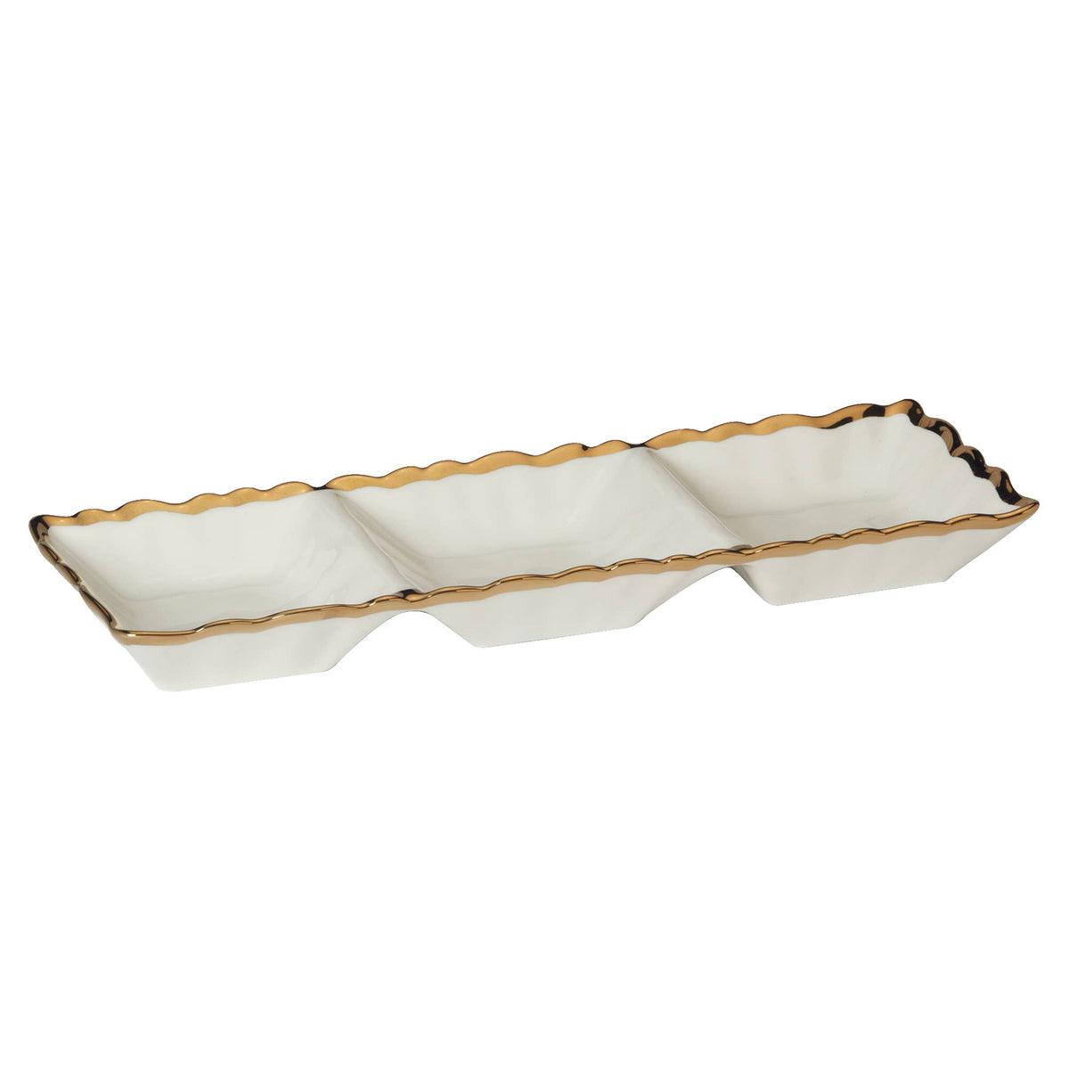 Regency Gold  3-Section Tray 15in x  5.5in