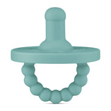 Cutie PAT Round (0-24m) Pacifier + Teether: Slate