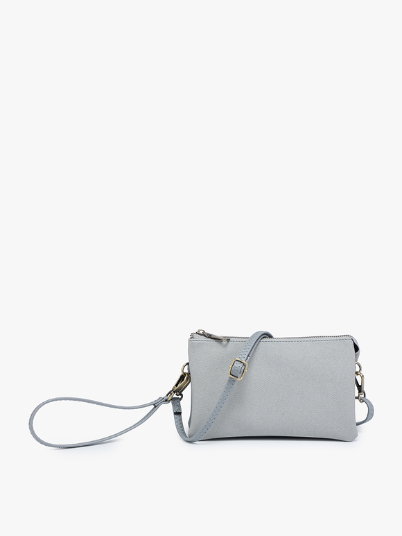 Canvas Blue 3 Crossbody Wristlet