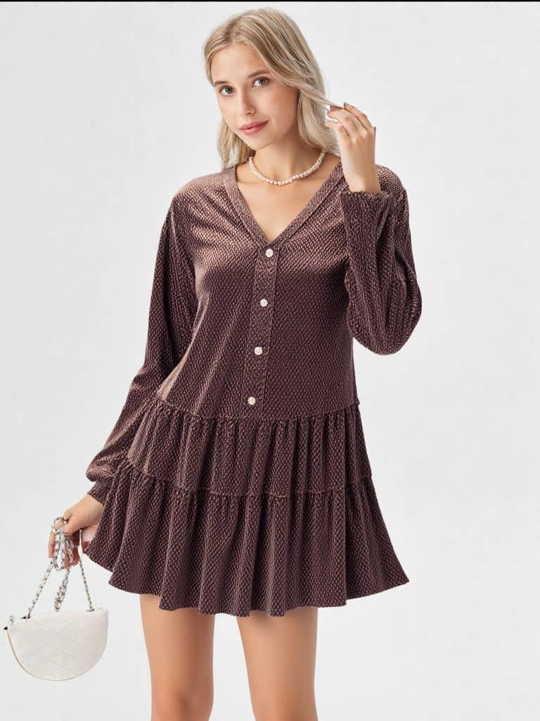 Velvet Mini Dress MAUVE